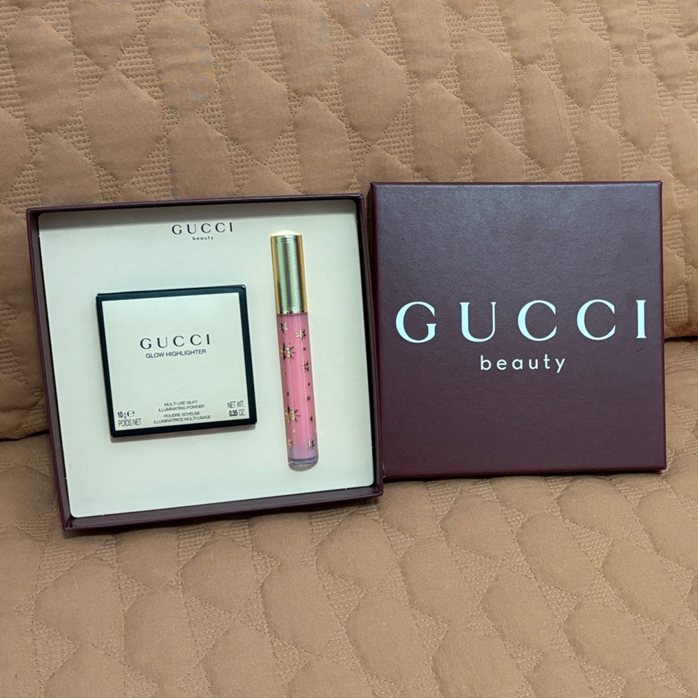 Gucci Beauty Bertha Pink Lip Gloss and Glow Highlighter